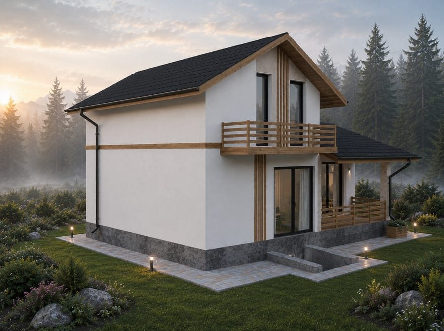 Casa Giumalău — Locuință modern-alpină, P+M — Iacobeni